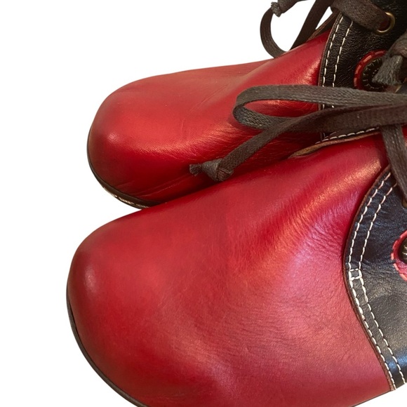 L’Artiste Spring Step Red Cookie Bootie Shoes - Picture 5 of 9